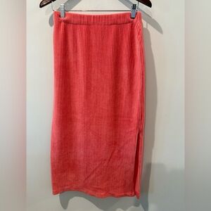 Free People Vibrant Coral Pencil Skirt Size M